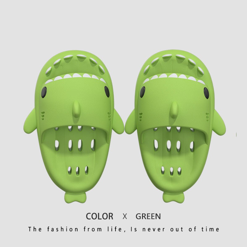 Sharks Slippers With Drain Holes Shower Shoes For Women Quick Drying Eva Pool Shark Slides Beach Sandals With Drain Holes