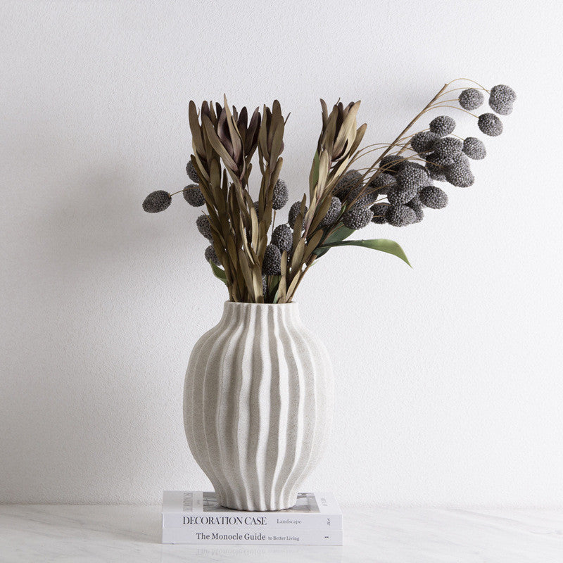 Nordic Minimalist Ceramic Creative Petal Vase Decoration