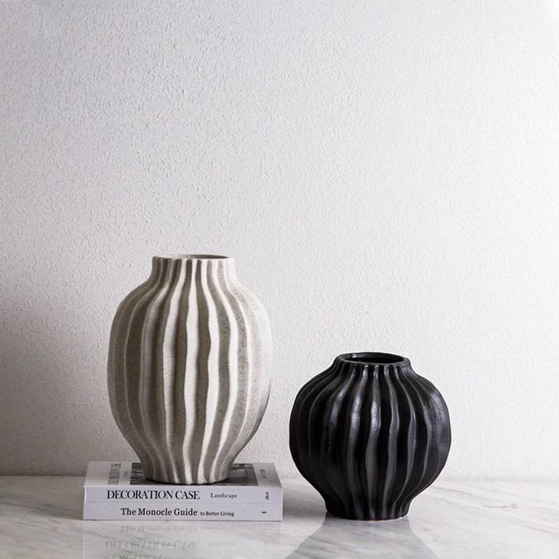 Nordic Minimalist Ceramic Creative Petal Vase Decoration